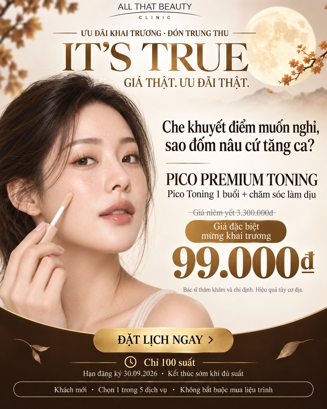 PICO PREMIUM TONING — Pico Toning 1 buổi + chăm sóc làm dịu — 99.000₫